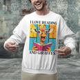 Love Reading And Giraffes Cute Giraffe Reading Book Lovers Unisex Sweatshirt Love Reading And Giraffes Cute Giraffe Reading Book Lovers Unisex Sweatshirt