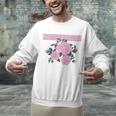 Nostalgia 80s 90s Retro Style Graphics Rose Pink Flower Unisex Sweatshirt