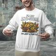 Not Anti Social Im Just A Turtle Sarcastic Introvert Humor Premium Tri-Blend Unisex Sweatshirt