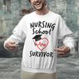 Nursing School Survivor Women Graduation RN Gift Shirt Unisex Sweatshirt