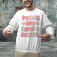 Peace Out Middle School Graduation Groovy Last Day Of School Unisex Sweatshirt