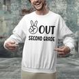 Peace Out Second Grade Last Day Of School Graduation Kids Unisex Sweatshirt