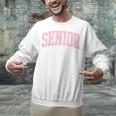 Preppy Varsity Pink Senior Graduation Unisex Sweatshirt