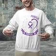 Purple In Memory Of Husband Alzheimers Awareness Back Print Unisex Sweatshirt Purple In Memory Of Husband Alzheimers Awareness Back Print Unisex Sweatshirt