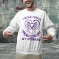 Purple In Memory Of My Husband Pancreatic Cancer Awareness Unisex Sweatshirt