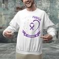 Purple In Memory Of My Uncle Pancreatic Cancer Awareness Unisex Sweatshirt