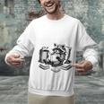 Raccoon Reading A Book Vintage Trash Reader Unisex Sweatshirt