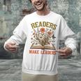 Reading Squad Book Lover Bookish Floral Readers Make Leaders Unisex Sweatshirt