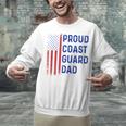 Retro Proud Coast Guard Dad Graduation Dad Usa Flag Outfit Unisex Sweatshirt