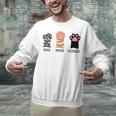 Rock Paper Scissors Hand Game Cute Paw Cat Introvert Unisex Sweatshirt
