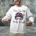 I Came I Saw I Had Anxiety So I Left Messy Bun Introvert Unisex Sweatshirt