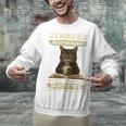 i Have Selective Hearing Cat Coffee Books Retro Unisex Sweatshirt