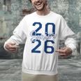 Senior 2026 Graduation Varsity Navy Blue On The Back Unisex Sweatshirt