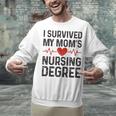I Survived My Mom's Nursing Degree School Graduation Nursing Unisex Sweatshirt