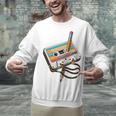 Vintage Cassette Tape And Pencil Nostalgia Party 70s 80s 90s Premium Unisex Sweatshirt