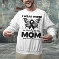 I Wear In Memory Of My Mom Butterfly Lung Cancer Unisex Sweatshirt