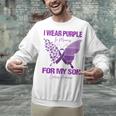 I Wear Purple In Memory For My Son Epilepsy Awareness Ribbon Unisex Sweatshirt