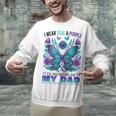 I Wear Teal Purple In Memory Of My Dad Suicide Awareness Unisex Sweatshirt