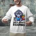 Wild About Reading Book Lover Gorilla Unisex Sweatshirt