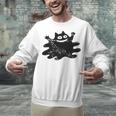 Yk2 Grunge Scary Cat With Tail Tomboy 90s Nostalgia Indie Premium Tri-Blend Unisex Sweatshirt