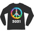 2021 Graduation Class Year Tie Dye Peace Sign Graduate Shirt Unisex Long Sleeve T-Shirt