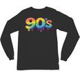 90s Retro Pop Art Rainbow Lips Nostalgia Costume 90s Unisex Long Sleeve T-Shirt