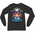 Adorable Book Lover Pirate With Reading Glasses Cute Unisex Long Sleeve T-Shirt