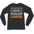 Aeromodelling Now Minimal Socializing Introvert Vintage Unisex Long Sleeve T-Shirt