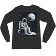 Aesthetic Spaceman Astronaut On The Moon Space Introvert Unisex Long Sleeve T-Shirt