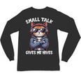 Anti Social Anxiety Mindfulness No Small Talk Introvert Cat Men Women Unisex Long Sleeve T-Shirt