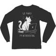 Antisocial Introvert Cat With Coffee On Computer Emo Goth Unisex Long Sleeve T-Shirt Antisocial Introvert Cat With Coffee On Computer Emo Goth Unisex Long Sleeve T-Shirt