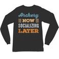 Archery Now Minimal Socializing Introvert Vintage Unisex Long Sleeve T-Shirt Archery Now Minimal Socializing Introvert Vintage Unisex Long Sleeve T-Shirt