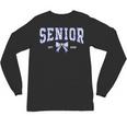 Blue Bow Coquette Floral Senior 2026 Graduation Class Unisex Long Sleeve T-Shirt