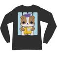 Bulldog Anime Pup Graduation Unisex Long Sleeve T-Shirt