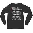 Checklist Kindergarten Class Of 2030 Shirt Graduation Unisex Long Sleeve T-Shirt