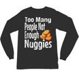Chicken Nugget Saying Introvert Nuggie Foodie Food Unisex Long Sleeve T-Shirt