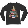 Christmas Tree Made Of Books Librarian Reader Holiday Unisex Long Sleeve T-Shirt