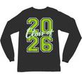 Class Of 2026 Graduation Varsity Lime Green Letters Unisex Long Sleeve T-Shirt