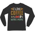 Coffee & Introvert Humor Tee Quote Cute Font Unisex Long Sleeve T-Shirt Coffee & Introvert Humor Tee Quote Cute Font Unisex Long Sleeve T-Shirt