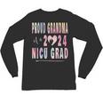 Colorful Proud Grandma 2024 NICU Graduate Baby Graduation Unisex Long Sleeve T-Shirt