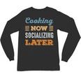 Cooking Now Minimal Socializing Introvert Vintage Unisex Long Sleeve T-Shirt Cooking Now Minimal Socializing Introvert Vintage Unisex Long Sleeve T-Shirt