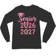 Coquette Pink Bow Flowers Senior 2026 2027 Graduation Unisex Long Sleeve T-Shirt