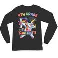 Dabbing 4th Grade Unicorn Graduation Class Of 2021 Nailed It Unisex Long Sleeve T-Shirt
