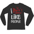 I Don't Like People Introvert Small Unisex Long Sleeve T-Shirt