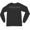 Esquire Est 2025 Women Attorney Lawyer Law School Graduation Unisex Long Sleeve T-Shirt