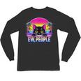 Ew Cat Misanthrope Introvert Synthwave 80s Unisex Long Sleeve T-Shirt Ew Cat Misanthrope Introvert Synthwave 80s Unisex Long Sleeve T-Shirt