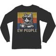 Ew People Introvert Cat Lover Crazy Vintage Cat Lady Unisex Long Sleeve T-Shirt