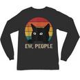 Ew People Introvert Cat Lover Cat Lady Vintage Unisex Long Sleeve T-Shirt