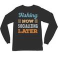 Fishing Now Minimal Socializing Introvert Vintage Unisex Long Sleeve T-Shirt Fishing Now Minimal Socializing Introvert Vintage Unisex Long Sleeve T-Shirt
