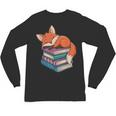 Fox Reading Book Pajama Sleep Unisex Long Sleeve T-Shirt